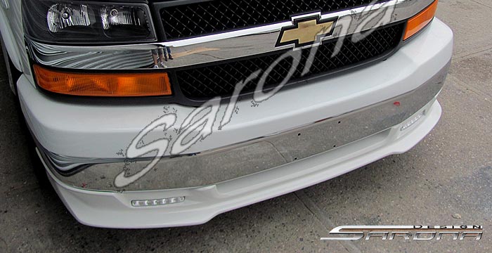 Custom Chevy Van Front Bumper Add-on  All Styles Front Lip/Splitter (2003 - 2024) - $450.00 (Manufacturer Sarona, Part #CH-001-FA)